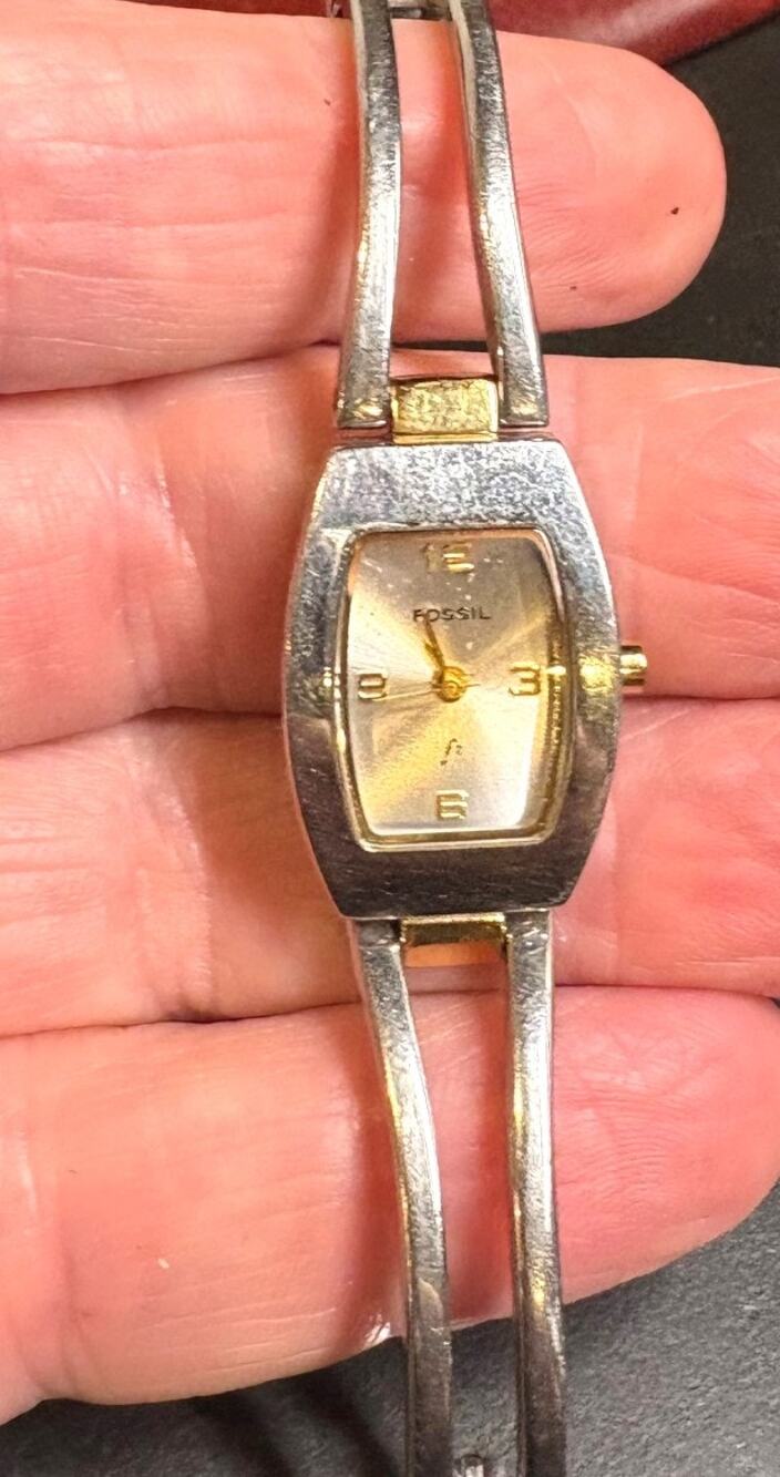 Women's 17mm Two Tone Fossil Watch, ES4696